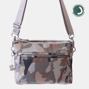 Geanta Crossbody Hedgren Rain Sustainably Made Dama Gri Camuflaj | FKL9248NU