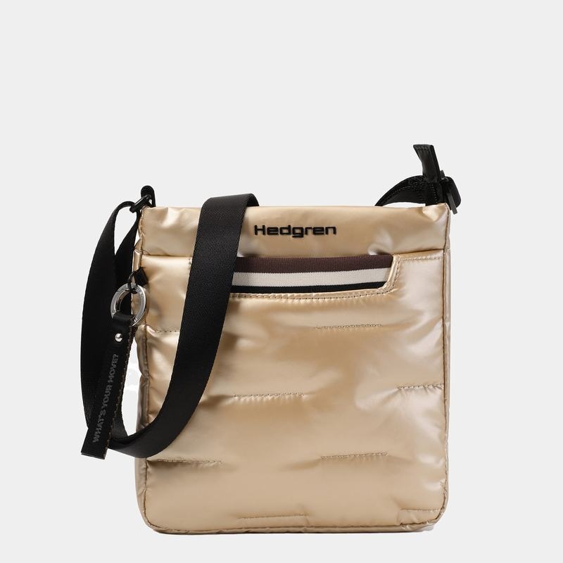 Geanta Crossbody Hedgren Cushy Dama Bej | HBU8745AV