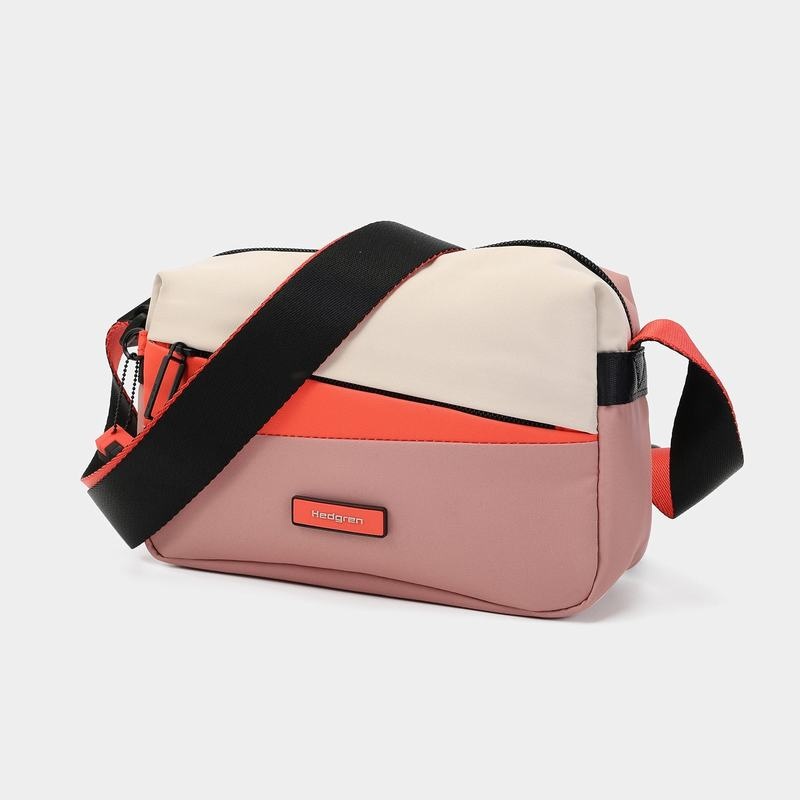 Geanta Crossbody Hedgren Neutron Small Dama Roz Portocalii | HSD9098KF