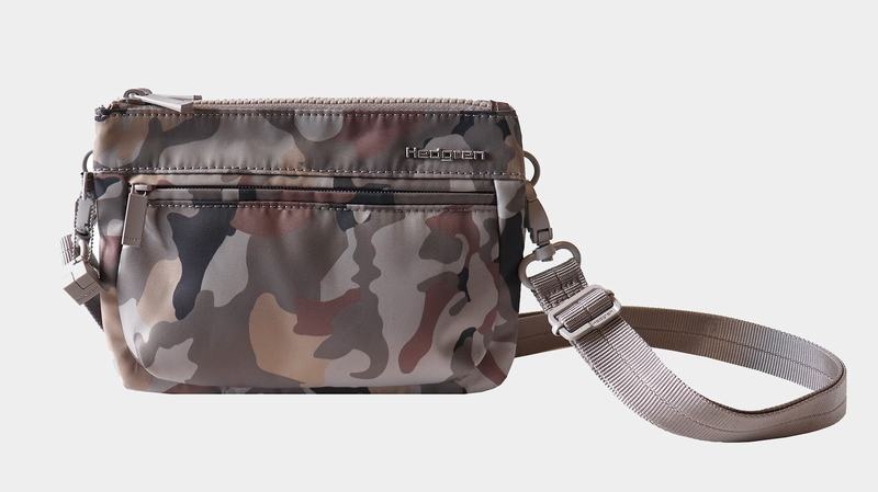 Geanta Crossbody Hedgren Rain Sustainably Made Dama Gri Camuflaj | FKL9248NU