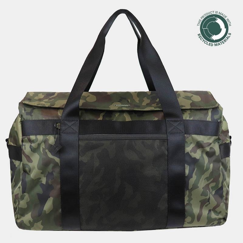 Geanta Duffle Hedgren Wanderer Sustainable Weekender Dama Verzi Negrii | AWL8323XX