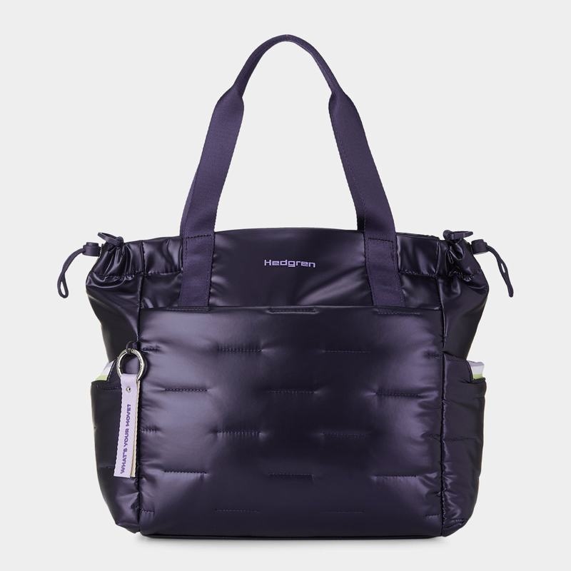 Geanta Tote Hedgren Puffer Dama Violet Albastri Inchis | JFJ6354ME